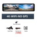 4K videorekordér do auta s GPS zrkadlom