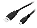 USB kábel - micro micro USB čierny 4m (1539)