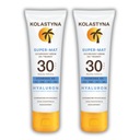 2X ZMATŇUJÚCI OCHRANNÝ KRÉM NA TVÁR SPF30 KOLASTYNA SUPERMAT 50ML LIGHT