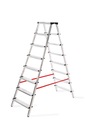PRODRAB obojstranný hliníkový rebrík 2X8
