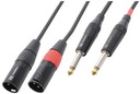 Signálový kábel 2x XLR (m) - 2x Jack 6,3mm 1,5m