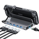 Choetch M52 HUB pre Steam Deck USB-C – USB-C PD/USB-A/HDMI/RJ45 – sivý