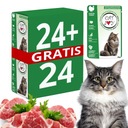 CAT JOY mokré krmivo pre mačky - morka v omáčke 24x85 g + 24 ks ZADARMO