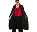 VAMPIRE CAPEA, ČIERNA, DLHÁ 140 CM HALLOWEEN