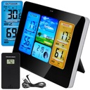 BEZDRÔTOVÁ METEOSTANICA POČASIE VNÚTORNÝ/VONKAJŠÍ HYGROMETER USB farebný LCD