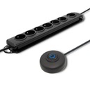 QOLTEC POWER STRIP 1,5 m / 7 ZÁSUVEK / ČIERNA