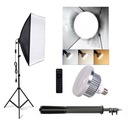 LED LAMPA 150W E27 SOFTBOX STOJÍK DIAĽKOVÝ 3000-6500K