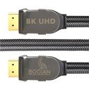 HDMI 2.1 PREMIUM 4K 8K kábel MEDENÝ NYLON ušný ušný 1,5 m