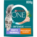 Kompletné krmivo PURINA ONE Coat & Hairball