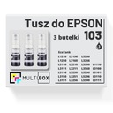 3x NOVÝ atrament 103 pre EPSON EcoTank L3250 L3210 L3266 L3560 L3151 L1110