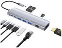 HUB USB-C HDMI 4k LAN RJ45 Gigabit PD 100W adaptér