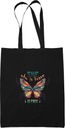 Butterfly Flowers Butterfly Bag Black 4