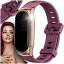 Remienok Duo band pre Xiaomi Mi Band 8, červený, zlatý, gumený, odolný, ružový