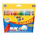 Popisovače BIC Kid Couleur 18 farieb