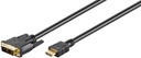 DVI-D (18+1) Single Link - HDMI kábel, čierny, 5m