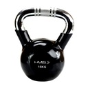 Kettlebell BLACK Fitness 16 kg, liatina, čierna