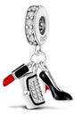 Charms Pendant Lipstick Kabelka Black Pin