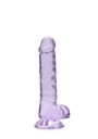 REALISTICKÉ FIALOVÉ DILDO S PRÍSAVKOU 18 CM