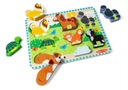 Drevené puzzle Spojte figúrky zvieratiek s blokmi Melissa a Doug