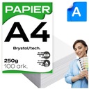 Technický papier, hrubá biela doska Bristol, 250g, A4, 100 listov.