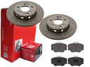 BREMBO PREDNÉ KOTÚČE, DESTIČKY, MERCEDES E W124 284MM