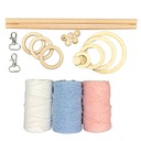 Macrama Kit Cotton String 3 PCS 180 m + darčekové doplnky