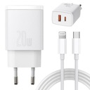 Rýchla nabíjačka pre iPhone USB-C 20W double Baseus dlhý kábel 200 cm