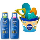 NIVEA SUN krém na opaľovanie 200ml + Ochranný pre deti 200ml + Hračky