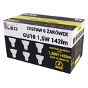 6x GU10 LED ŽIAROVKA 1,5W Neutral White - 4500K