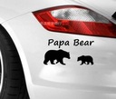 Papa Bear v čiernom štýle a 1 bábätko