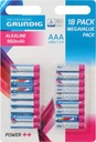 AAA alkalické batérie LR03 R3 set GRUNDIG x18