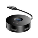 Baseus Hub 4v1 USB na USB 3.0 + 3x USB 2.0 Baseus 15 cm (čierny) ]]