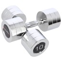 2 x 10 KG HMS CHROME DUMBLES