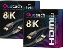 2x HDMI 2.1 Ultra High Speed ​​​​8K Quotech kábel 1,5 m