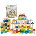 VIGA TOYS DREVENÉ BLOKY PÍSMENA ČÍSLA MONTESSORI PUZZLE