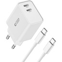 Nabíjačka telefónu, 2x USB-C Tech-Protect PD, 35W + USB-C kábel