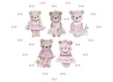 Samolepky na stenu BEARS BOWS SET 120x150cm