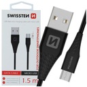 SWISSTEN MicroUSB USB nabíjací kábel 1,5m 2,4A