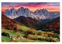 PUZZLE 2000 VAL DI FUNES HORY VRCHOLY POHĽAD NA TALIANSKO