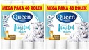 Toaletný papier QUEEN 80 roliek 3 vrstvy LIMITOVANÉ jemné 2x MEGA BALENIE