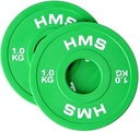 Sada olympijských tanierov 2x1kg Zelená pogumovaná 51mm FITNESS GYM