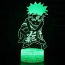 NOČNÁ LAMPA 3D LED USB NARUTO KAKASHI HATAKE ANIME LAMPA 16 FAREB DIAĽK.