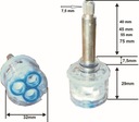 SPÍNAČ VENTILU HLAVY Zmiešavača 3 FUNKCIE 32mm