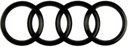 ODZNAK AUDI KOLKA PREDNÉ LOGO MATTE ČIERNA A4 A6