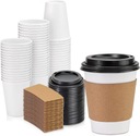 ECO SET COFFEE TO GO PAPIEROVÉ ŠÁLKY + viečka + OBAL 300ML 50 KS