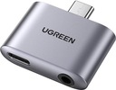 ADAPTÉR A KONEKTOR USB-C NA USB-C 3,5 MM UGREEN CM231 (SEDÝ)