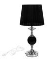 Čierna glamour stojaca lampa do obývacej izby