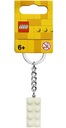 LEGO Keychain 854084 Biela tehlová metalíza NOVINKA