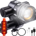 Bike Light Bicycle LED T6 USB Predná zadná batéria