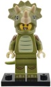 Postava zo série LEGO New Collectible Figures v obleku Triceratops col25-8